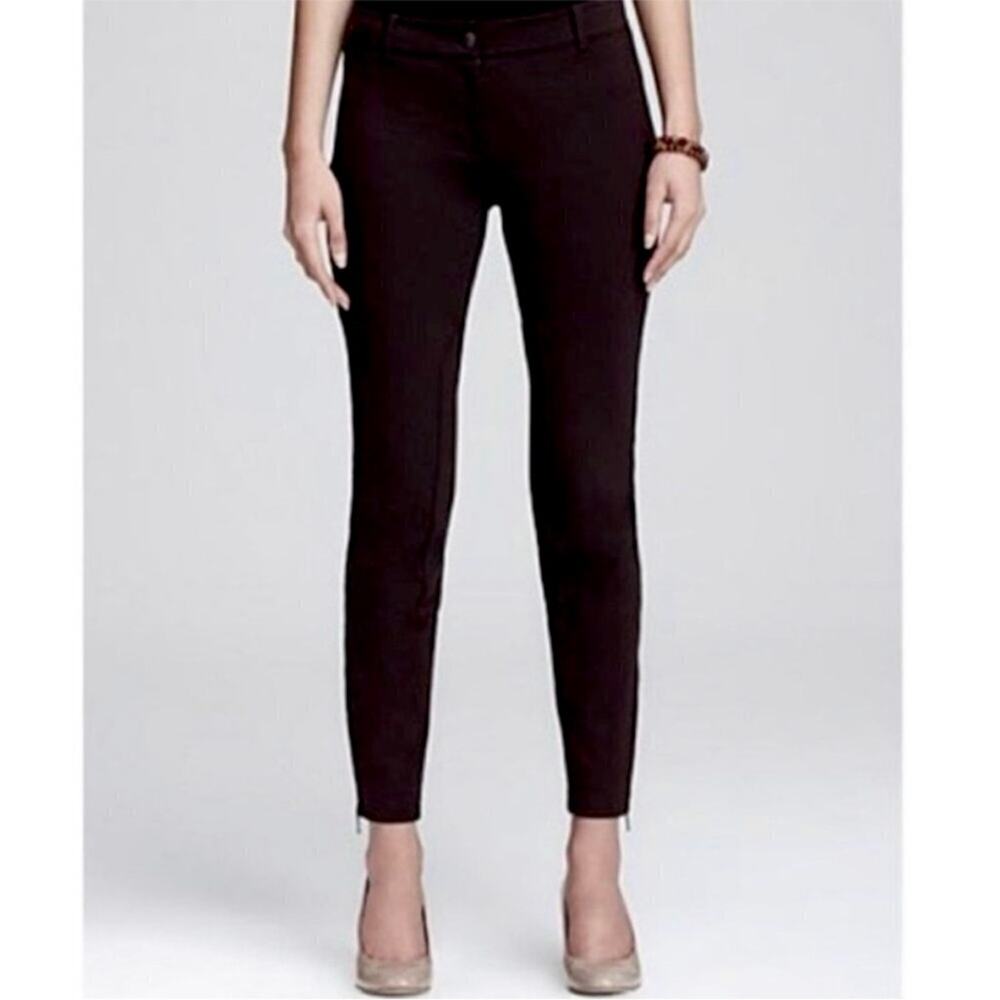 Eileen Fisher Black Ankle Zip Ponte Knit Riding Pants 1X F1JH-3